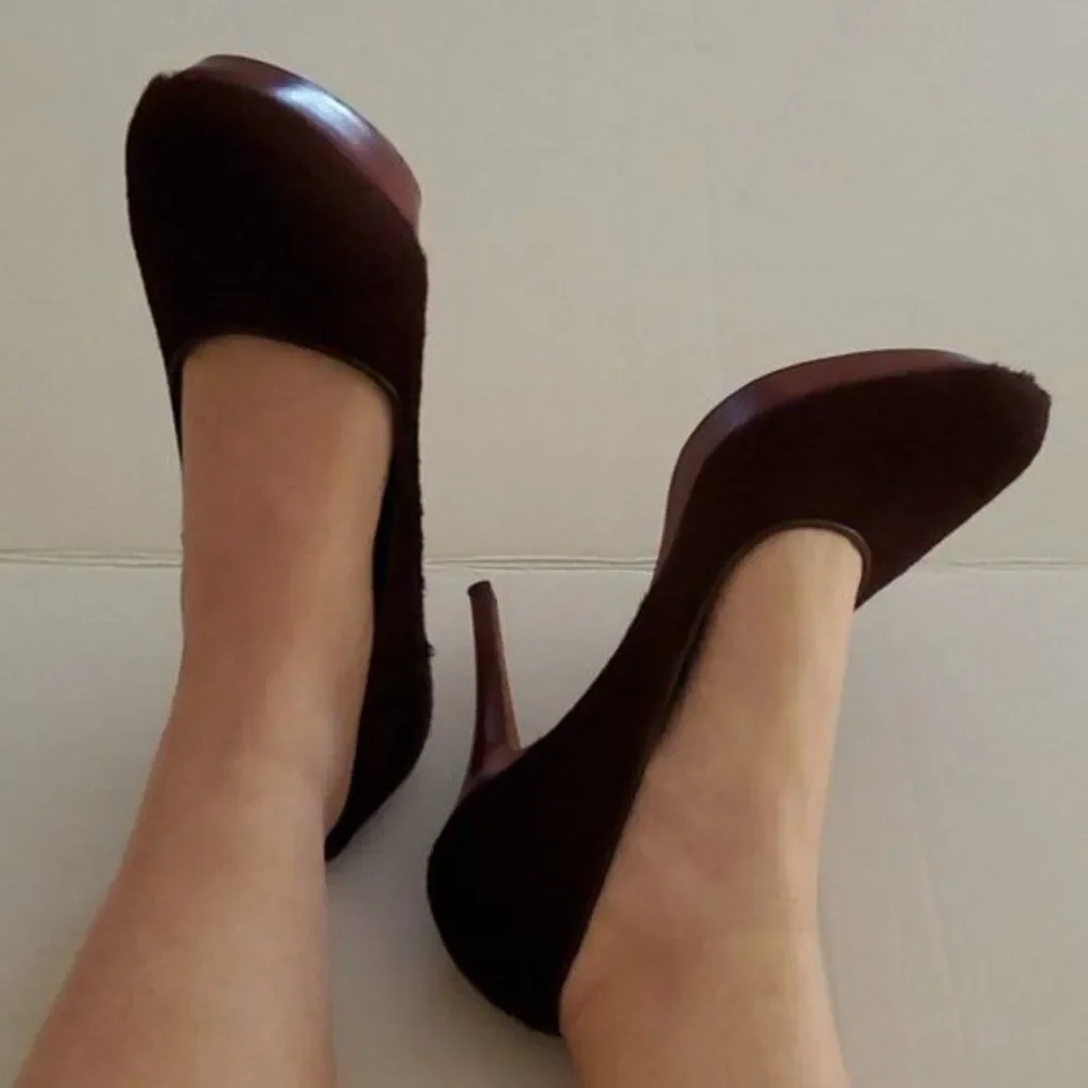 Donald J Pliner Heels Pumps Platform Leather Stilettos Red Women's WOMAN'S 9 ½